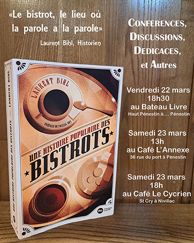 Conférence 23 mars 2024 Histoire populaire des bistrots trehiguier penestin